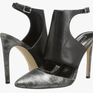 Elegant Black and Silver Women's Heels